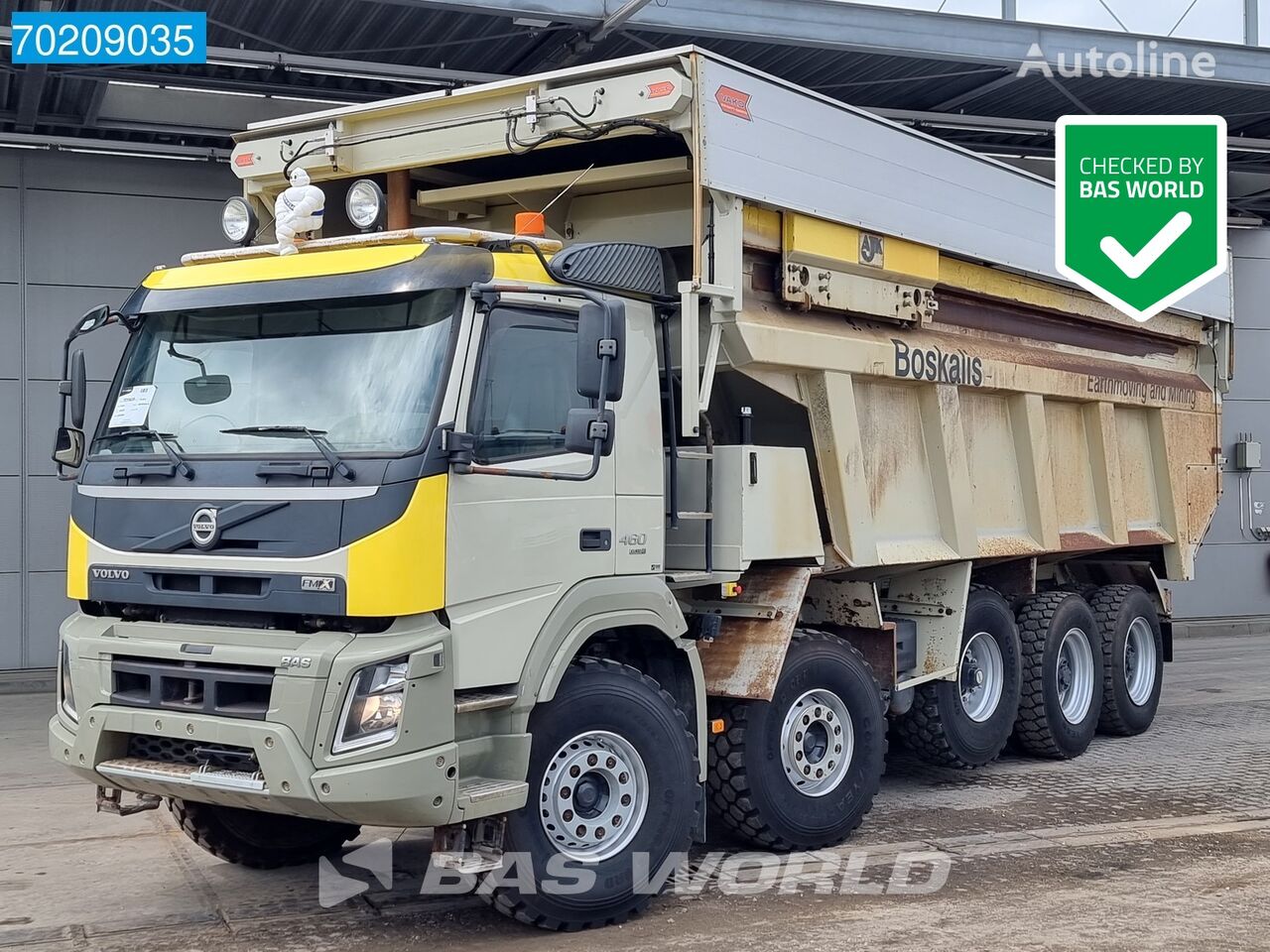 Camião basculante Volvo FMX 460 10X4 Pusher 55T payload Big Axle 33m3