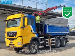 camião basculante MAN TGS 26.400 6X6 NL-Truck 15tons Palfinger Epsilon Crane12m3 2-Sei