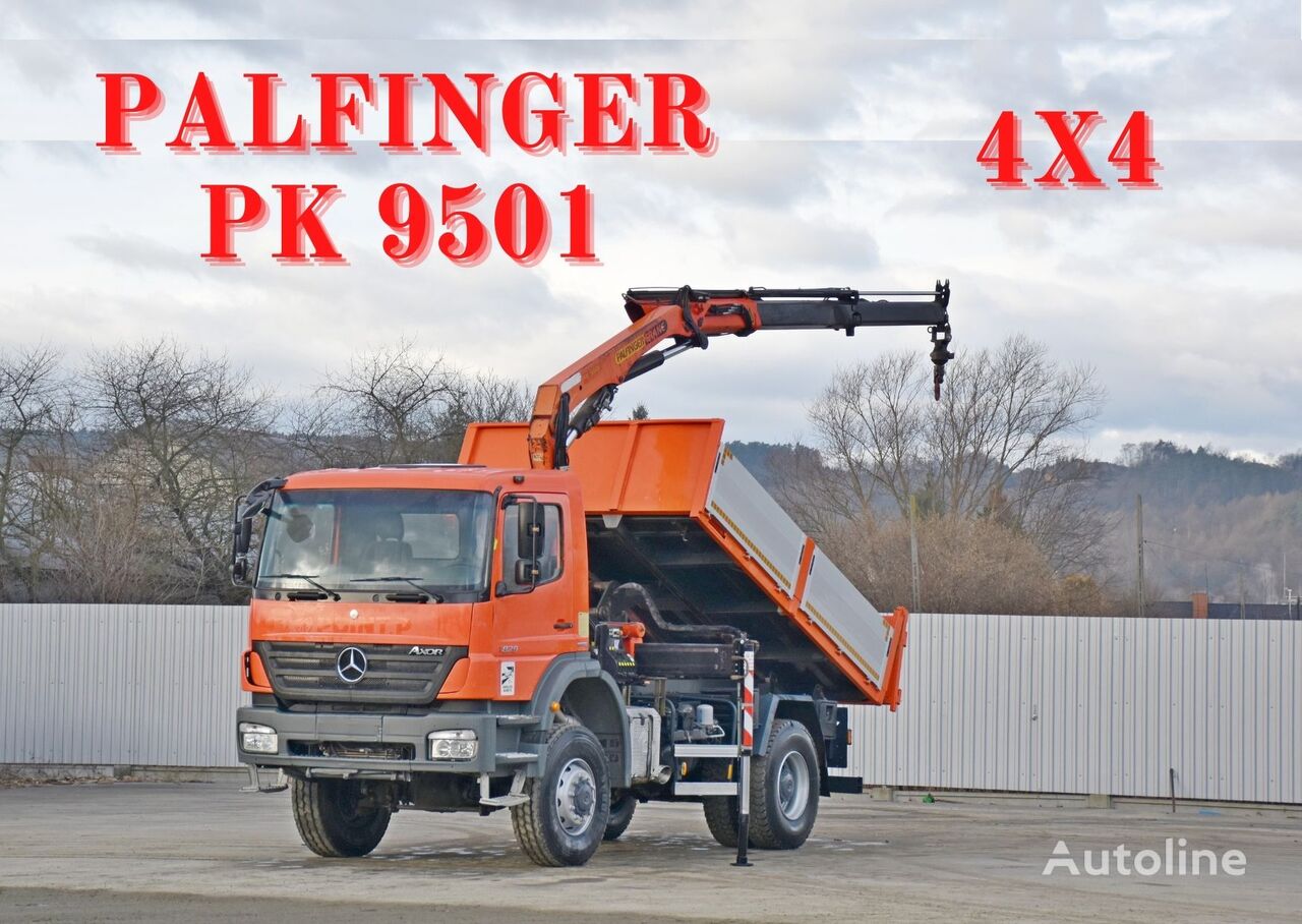 camião basculante Mercedes-Benz AXOR 1829 * KIPPER 3,80 m + KRAN / FUNK * 4x4