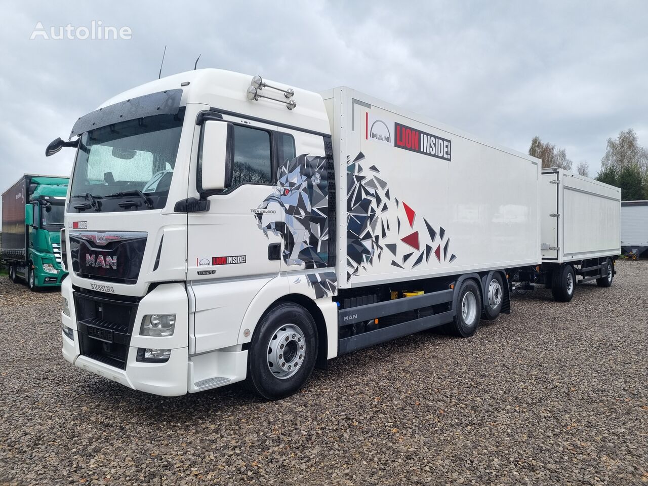 camião isotérmico MAN TGX 26.400 / EURO 6 / PRZYCZEPA / 2 x WINDA PALFINGER + reboque