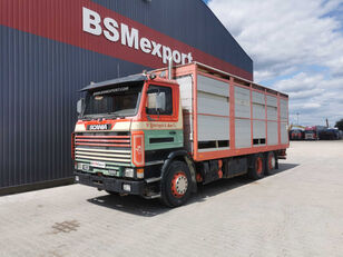 camião de transporte de gado Scania 113 livestock truck