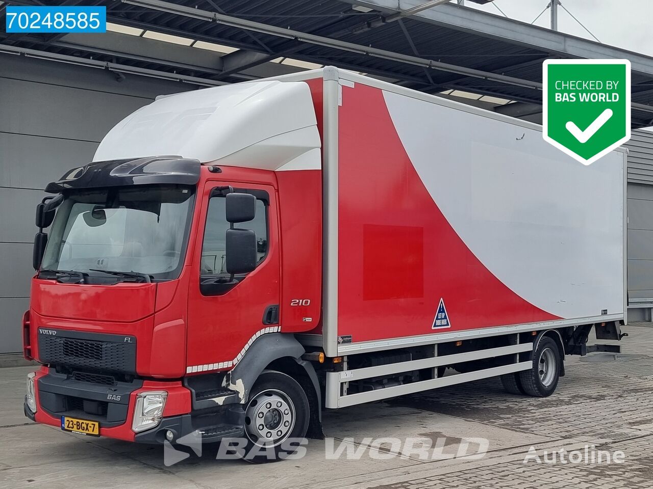 camião furgão Volvo FL 210 4X2 12 tons NL-Truck Ladebordwand Automatic Euro 6