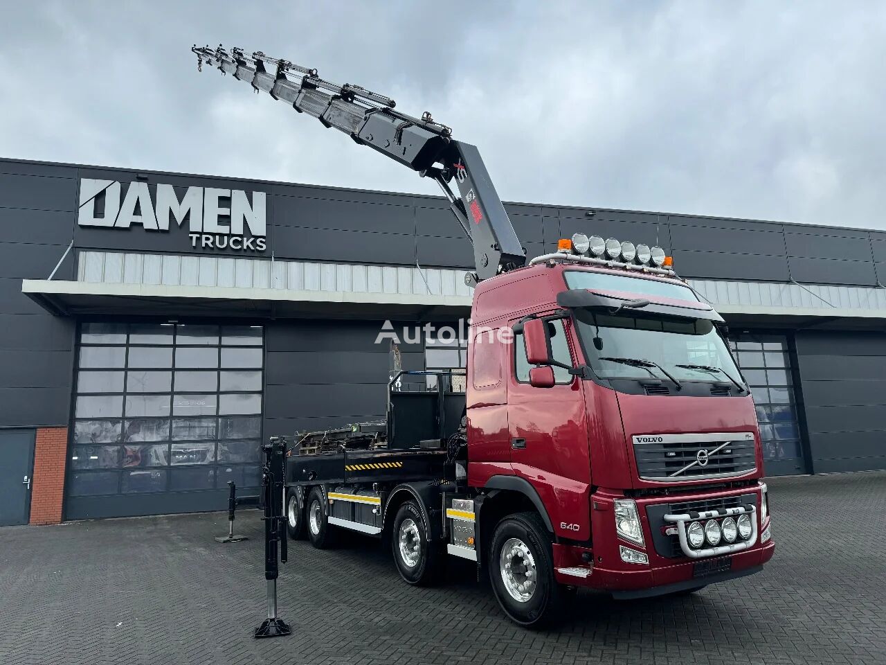 camião polibenne Volvo FH 540 8x4 HIAB 622 E-8 + JOAB Haakarmsysteem ( wisselsysteem )