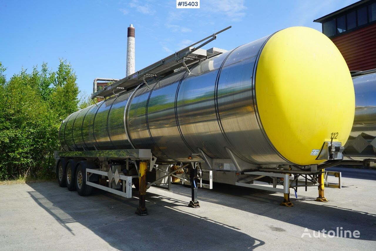 cisterna para produtos químicos Feldbinder tank trailer. Approved for 3 years