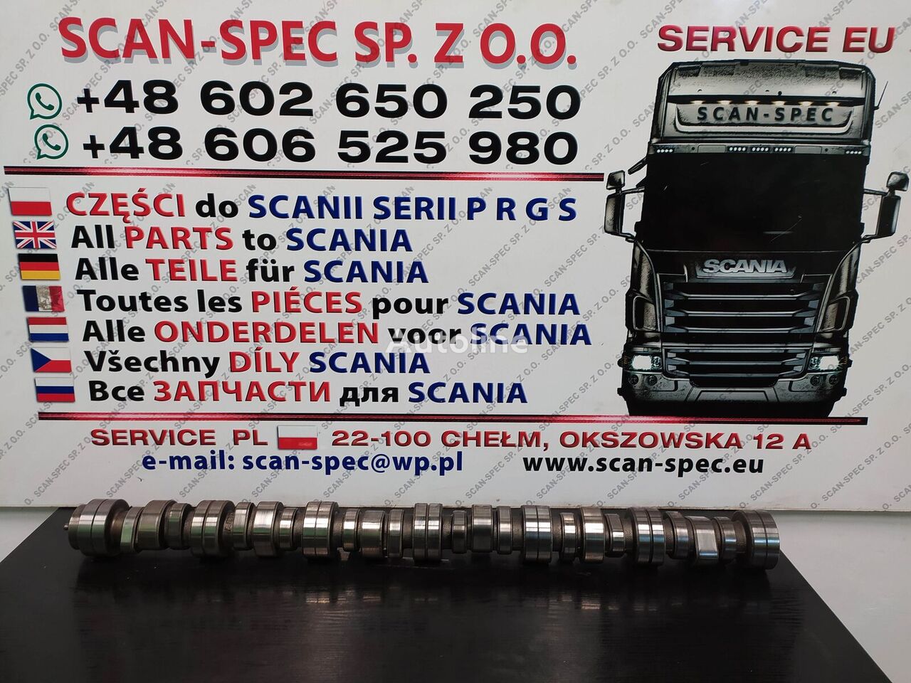 árvore de cames Scania EURO 4 / EEV 1537778 para camião tractor Scania Serie R P G