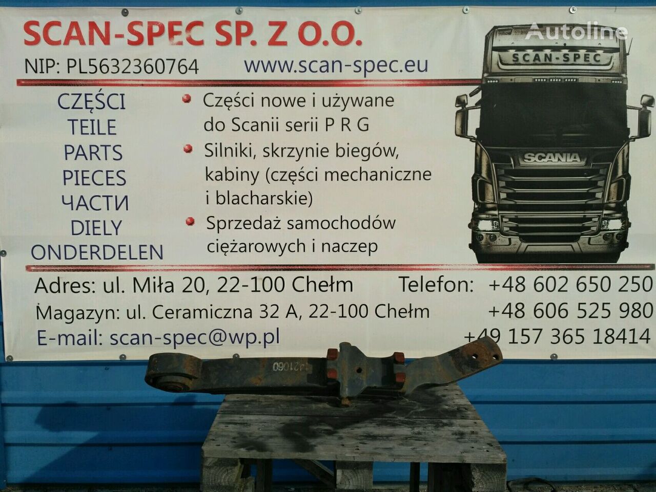 suspensão de lâminas Scania 1421060 Lewa strona RH SC1421060 para camião tractor Scania SERIE 4 / R